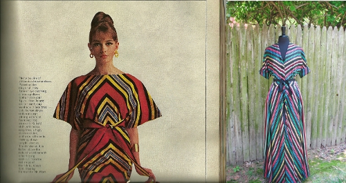 1-womens-vintage-fashion-outfit-chevron-stripes vintage fashion stripes mccalls magazine 1960s