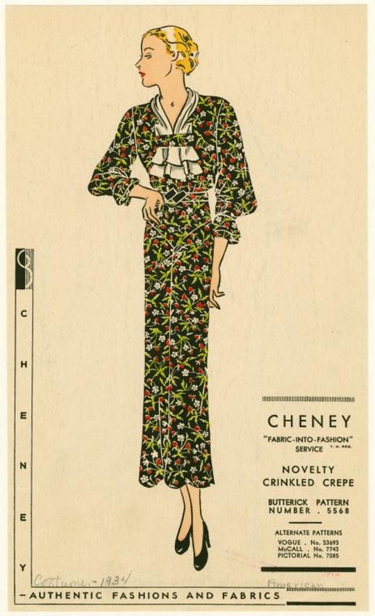 1930s-fashion-crepe-dresses-vintage-advertisement 1930s fashion advertisement for crepe dresses