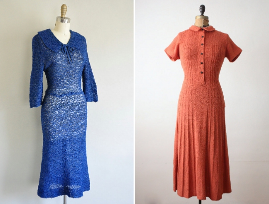 1930s-fashion-knit-dresses 1930s fashion knit dresses