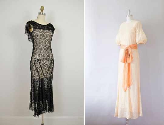 1930s-fashion-lace-dresses 1930s fashion lace dresses