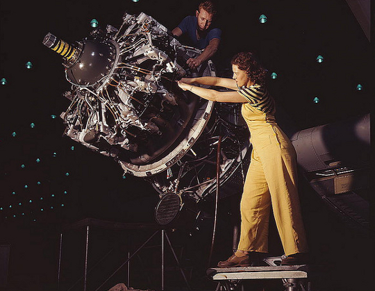 World War Two Fashion women wearing a jumpsuit during world war two