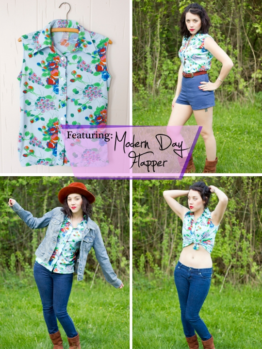 1970s floral shirt a 1970s floral shirt styled three ways