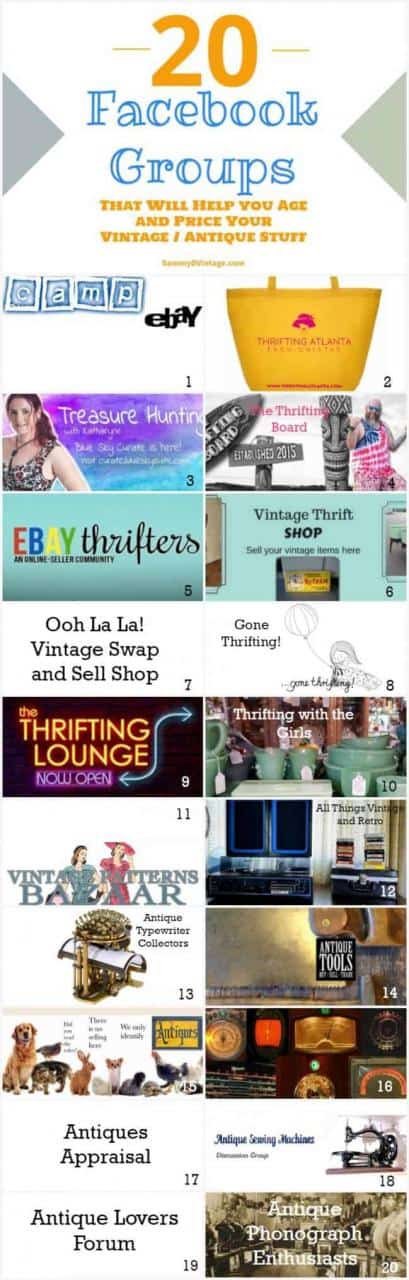 20 Facebook Groups That Will Help you Age and Price Your Vintage / Antique Stuff 20 Facebook Groups That Will Help you Age and Price Your Vintage / Antique Stuff