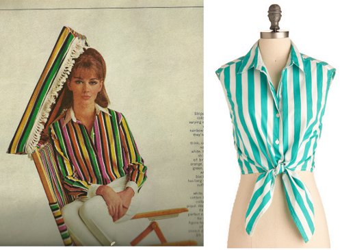3-modcloth-womens-vintage-fashion-outfit-stripes vintage fashion stripes mccalls magazine 1960s