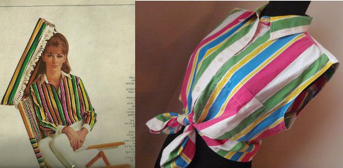 4-modcloth-womens-vintage-fashion-outfit-stripes vintage fashion stripes mccalls magazine 1960s