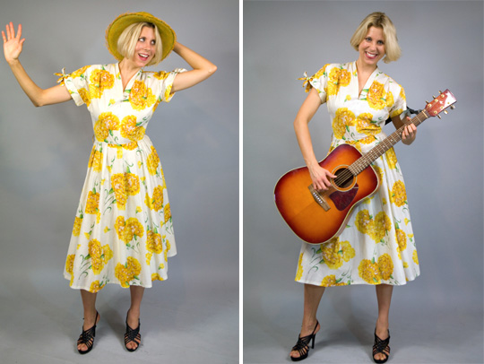 50s Sunflower Dress 50s sunflower dress