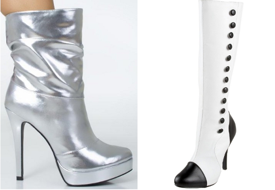 60s-mod-fashion-shoes silver and white mod 60s fashion shoes