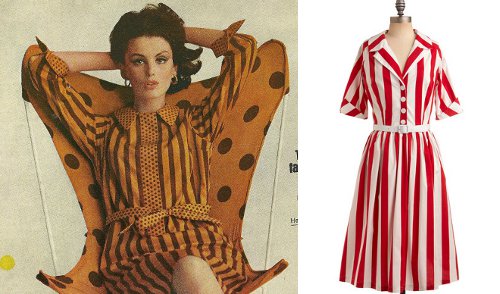 7-modcloth-womens-vintage-fashion-outfit-striped-shirt-dress vintage fashion stripes mccalls magazine 1960s