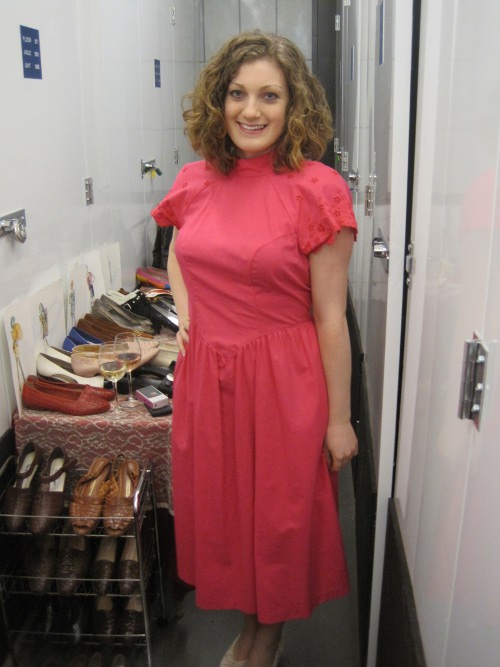 anna_bassham_pink_50s_dress anna bassham of shoe hunting wearing sammy davis vintage