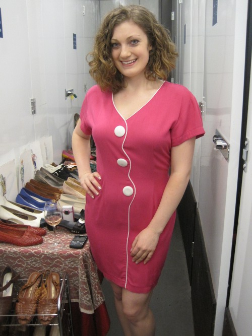 anna_bassham_pink_button_dress anna bassham of shoe hunting wearing sammy davis vintage