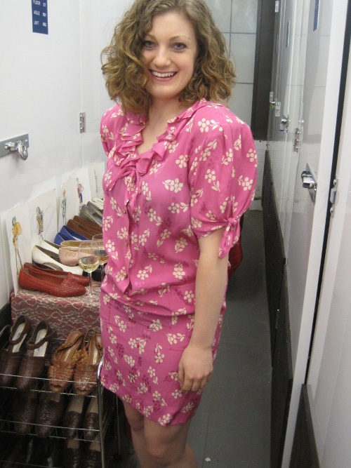 anna_bassham_pink_flower_dress anna bassham of shoe hunting wearing sammy davis vintage