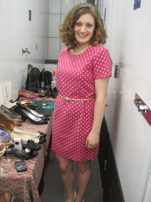 anna_bassham_polka_dot_pink_dress anna bassham of shoe hunting wearing sammy davis vintage