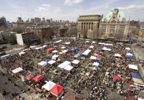 brooklyn flea aerial view brooklyn flea aerial view