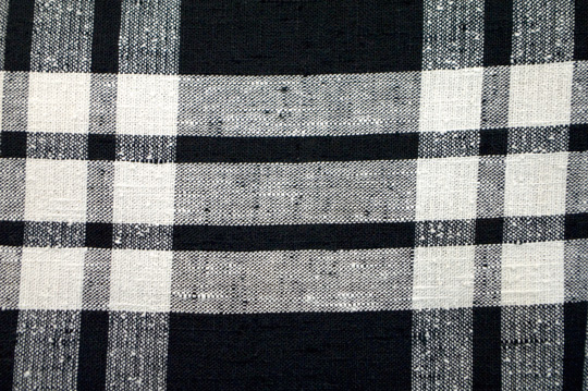 Black and White Plaid Pattern the black and white plaid pattern on a '50s dress