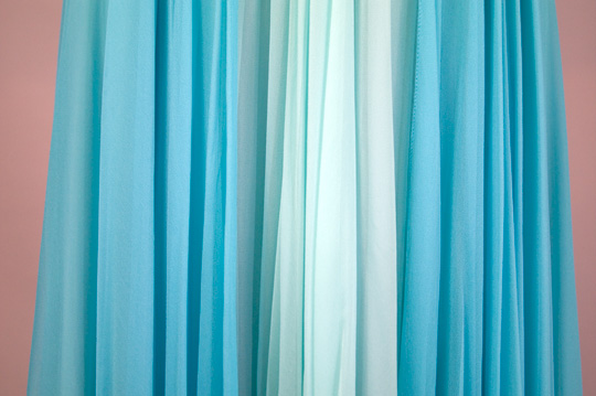 Pleated Blue Chiffon Material on 50s Prom Dress pleated blue chiffon material on 50s prom dress