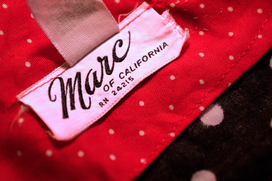 How to Date Clothing marc of california 1970s vintage clothing label