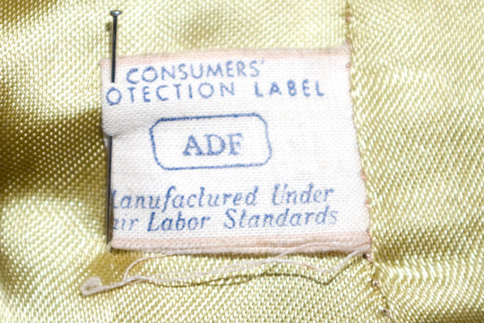 Consumer Protection Label a union label with consumer protection label and manfactured under labor standards