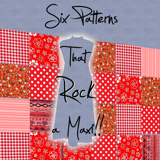 Vintage Maxi Dresses Patterns vintage maxi dress pattern collage