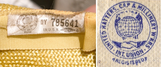 United Hatters Cap and Millinery Workers International Union label the label of a hat by united hatters cap and millinery workers international union