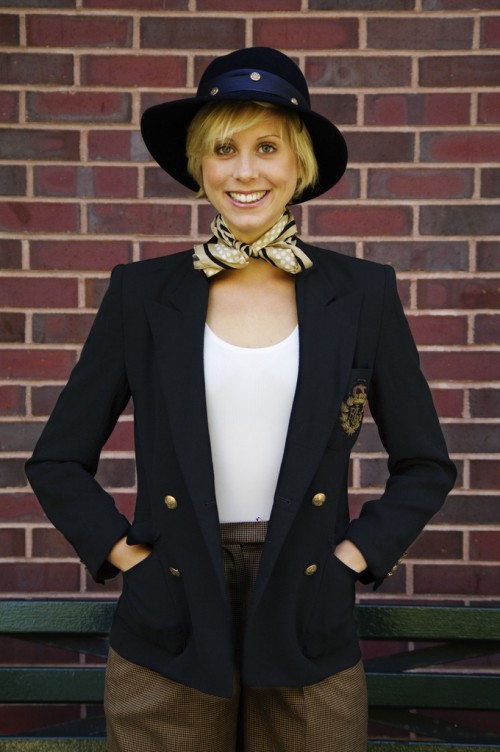 girl wearing menswear