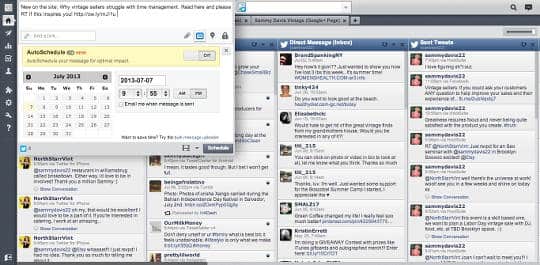 scheduling tweets on hootsuite