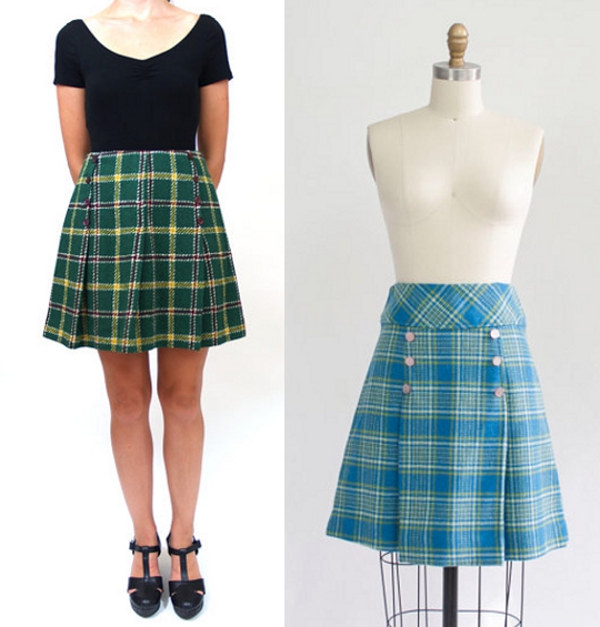 the-mini-skirt-vintage-plaid-mini-skirt-etsy vintage plaid mini skirts available on etsy