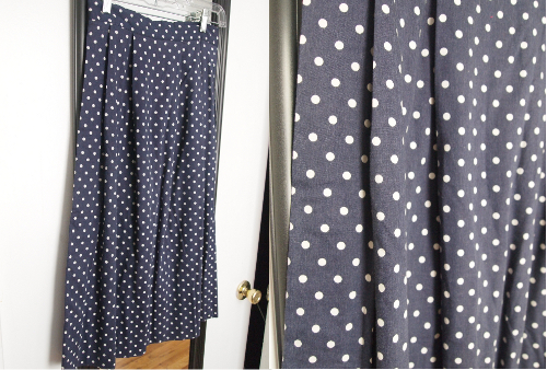 thrift-polka-dots thrift store spring fashion