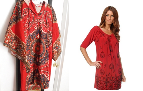thrift-red-tunic-vs-new-red-tunic how to save money thrift shopping