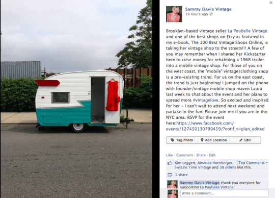 sharing event on facebook